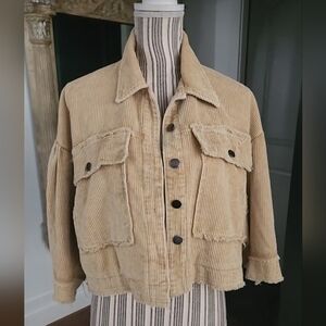 NWOT POL Corduroy Crop Jacket Top